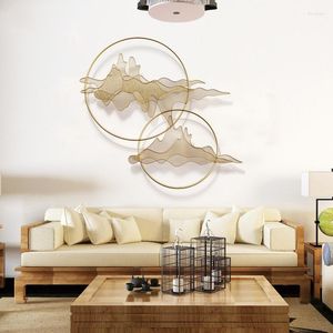 Wall Stickers Chinese Wrought Iron Mountain Shadow Hanging Crafts Decoration Home Livingroom Sticker Ornaments Porch Murals