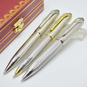 Högkvalitativ silverbil Bollpunkt Pen Business Office Stationery Fashion Skriv påfyllning Pennor för födelsedagspresent