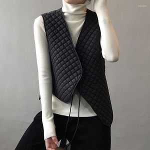 Women's Vests Quilting Sleeveless Cotton-padded Jacket Vest Female Autumn Winter Short Retro Loose Coat Waistcoat