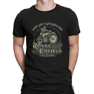 Herr t-shirts Men Enfield Cycle Co Ltd 1901 Classic T Shirt Motorcykel Motor Race Pure Cotton Tops Funny Short Sleeve Crewneck Tees Summer 230510