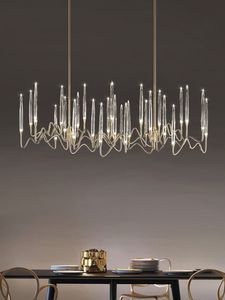 Nowoczesne luksusowe kryształowe lampy wisioranki amerykańskie jadalnia żyrandol Lights Ogłoszenie francuska europejska art deco dom oświetlenia w pomieszczeniach g4 luminaria