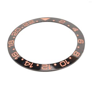 Scatole per orologi Inserto lunetta Portatile 38mm Base nera Cifra in oro rosa Sostituzione resistente ai graffi per la casa dell'orologiaio