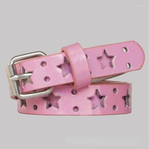 Belts Heart-shaped Continuously Empty Y2k Thin Waist Belt Women's Trend Korean Version Design Stars Jeans Accessory Ladies