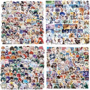 100PCS Cartoon Anime Game Graffiti Stickers 4 Models Anime Character Decals Waterproof Comic Laptop Patches Decals for Car Bicycle Luggage Skateboard Phone Pad