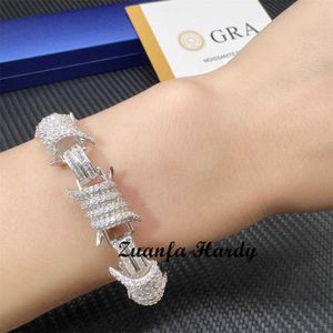 bracelet necklace mossanite Luxury Cuban Bracelet Men d Vvs Lab Grown Diamond Cuban Link Chain 9mm 8 Inches Iced Out 925 Silver Moissanite Cuban Bracelet