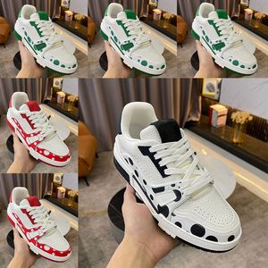 Designer Ltaly Trainer Tênis Feminino Arte Infinito Motivo Dots Moda Sapato Cano Baixo Plataforma Couro Sola De Borracha Homens Mulheres Caminhada Ao Ar Livre Sapatos de grife