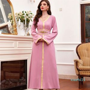 Womens Duas peças conjunta dois PCs Dress Dress Design árabe maxi vestidos lantejoulas