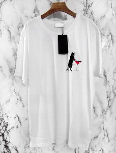 France Paris Luxury Cat Wine Cup print Tee Summer Spring Fashion High Quality Cotton Men Women Couple Casual Street T-shirts signature Crew Neck SL Tshirt