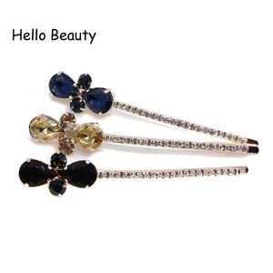 Hair Clips & Barrettes 1 Pair Korean Fashion Diamante Accessories Trendy Rhinestone Crystal Stone Luxury Bow Clip For Women
