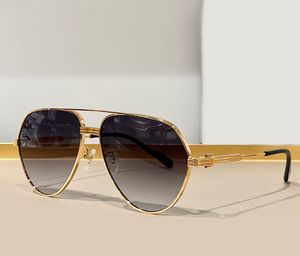 Óculos de sol piloto vintage dourados gradiente cinza escuro homens mulheres de verão moda óculos de sol sunnies gafas de sol sonnenbrille sun tons uv400 yewear
