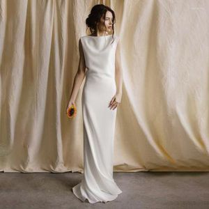 Ethnic Clothing Sleeveless Backless Sexy Cheongsam Long White Elegant Formal Party Dress Gown 2023 Satin Sheath Qipao Lady Tailing Vestidos