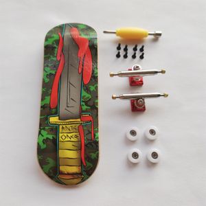 Novelty Games 32mm Fingerboard Set Real Wear Graphic with Professional Handmade Deck Finger Skate Board Truck Mini CNC Skateboard Wheels 230509