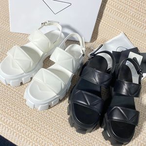2023 Nappa Sandaler Nastro Sandal Technical Sandale Monolith Heels Rom Romer Roman Style Fashion Designer Prad Slides For Women Ladies Summer Casual Beach Shoes
