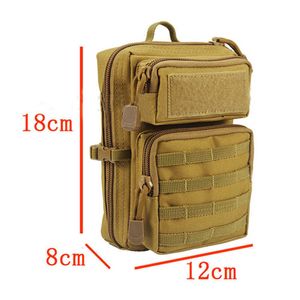 Backpacking Packs Multifunction tactical holster military molle hip waist pouch wallet case phone camping bags hiking hunting package P230511