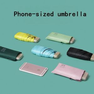 Guarda -chuvas sol muito pequeno mini proteção de bolso de vinil e parasol ultravioleta 230510