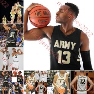 Army Black Knights Basketball Jersey Zach Rocco Abe JohnsonIsaiah Caldwell Griff Lamb Blane St. Clair Blake Barker JT Dougherty TJ Small Nolan Naess Custom Jerseys