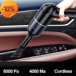 Neuer 8000Pa kabelloser Auto-Staubsauger, kabelloser Hand-Auto-Staubsauger für Zuhause, Auto, Dual-Use-Mini-Staubsauger mit eingebauter Batterie