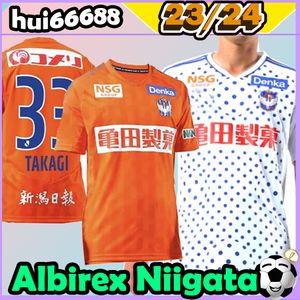 23/24 Albirex Niigata Soccer Jerseys 2023 2024 Taniguchi Ko Ota Hiroki Akagi Koji Akagi Hiroki Home Orange Away White Shirt Short Adult Football Shirts Uniforms