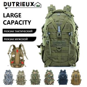 Pakiety plecakowe Nowe taktyczne plecaki na kempingach duże pojemność plecak wojskowy Molle Molle do trekkingu plecak hombre p230510