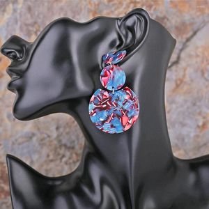 Hoop Earrings Fashion Acetic Acid Colorful Pendant Summer Anti-allergic Temperament Ring Ladies Jewelry