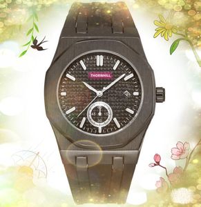 One Eye Designer Mens Watches 42mm Casual Business Fashion Premium Clock rostfritt stål Gummikvartzörelse Batteri Business Watch Relogio Masculino
