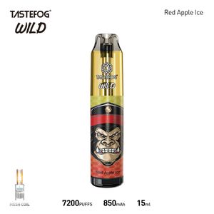 Popular na Europa Disponível Vape Pen TasteFog Wild 7000 Puff 2% 15ml 850mAh Bateria recarregável 10Flavors Preço de atacado