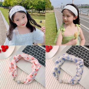 Haarschmuck 2023 Sommer Chiffon Prinzessin Haarbänder Stirnband Geschenke Kinder Mädchen Stirnbänder Kopfschmuck Kopfbedeckung Scrunchies