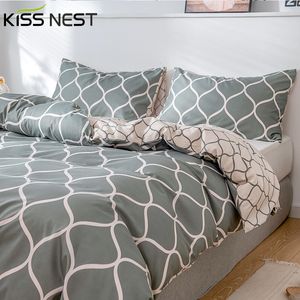 Sängkläder sätter Nordic Style Set Däcke Cover Kuddepenser 3 stycken Microfiber 150 200 240x220 för sovrum 230510