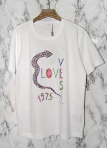 Laurent Designer Luxury Summer Classic Vampire Signature Printed SL P Tシャツファッションメンズとレディースカップルルーズクルーネックティー