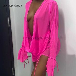 Zweiteiliges Kleid, weißes Netz, durchsichtig, langärmeliges Kleid, Anzüge, Herbst, sexy, zweiteiliges Rock-Set, Club-Outfits für Frauen D85-CC15 T230510