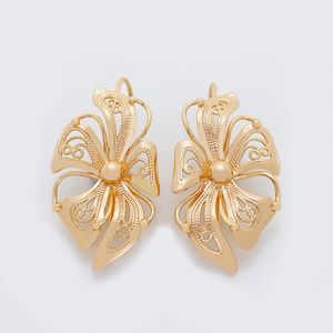 Dangle Earrings & Chandelier Exclusive Women Unique Creative Fashion Jewelry 585 Rose Gold 2 Styles Long Hollow Metal Unusual Vintage Drop