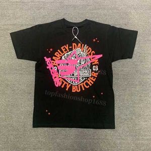 23SS MEN TシャツピンクヤングスーグSP5DE 555555 MANS女性