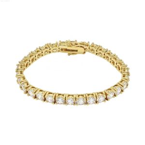 Натуральный бриллиантный теннисный браслет низкая цена в 14 -е белом золоте заморожена алмазные украшения в оптом