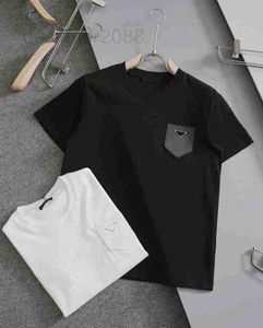 T-shirt da uomo Designer 2023 estate nuova dolce maglietta da uomo T-shirt casual comode importate doppio filato decorazione in tessuto di puro cotone Stile a righe top lunghi 9AK8