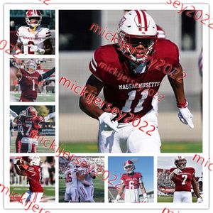 Umass Minutemen كرة القدم Jersey Chase Brewster Darius Gooden 79 Ryan Mosesso 85 Jackson Manning Jaret Pallotta Phil Jeffs Umass Jerseys Custom Titched Mens Youth