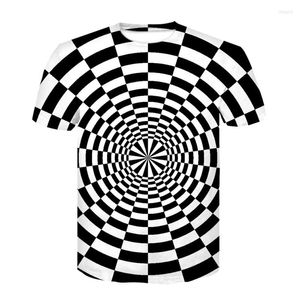 Men's T Shirts 2023 Summer Brand High Quality Fashion Trend Tryckt Kort ärm Rund krage T-shirt Vertigo Hypnotic Funny