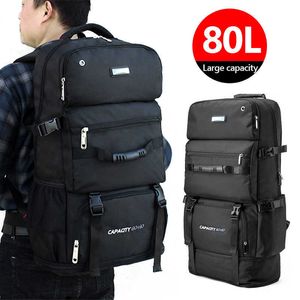Backpacking Packs 60L 80L Nylon Travel Ryggsäck utomhus campingväska bagagepåsar för män kvinna vandring ryggsäck vandring paket byte väskor xa302a p230510