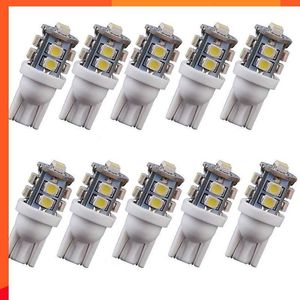 新しい10PCSカーLEDライトT10 W5W 168 194 1210 10 SMD LED 3528 SMDカラーカーオートLEDホワイトブルーサイドウェッジライトランプバルブDC 12V