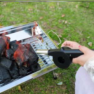 Dmuchawa rąk grillowa przenośna przenośna grilla Ręcznie zwarte powietrze dmuchawki grill grill ogień mieszki kempingowe akcesoria