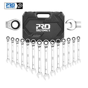Electric Wrench 14-piece set multi-function tool ratchet wrench 6-19mm Chrome Vanadium Steel Ratchet Wrenches car repair By PROSTORMER 230510