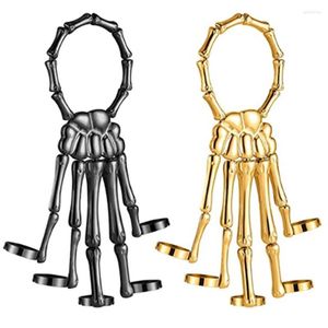 Bangle 2023 Halloween Party Skeleton Hand Bracelet With Ring Metal Finger Wholesale For Men And Women