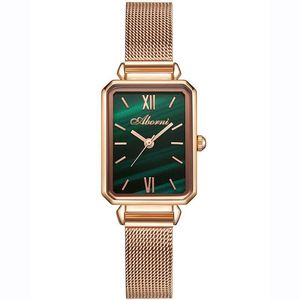 Armbandsur 2023 Rose Gold Green Women Watches Dress Armband Ladies Watch Quartz Female Clock Waterproof Relogio Feminino
