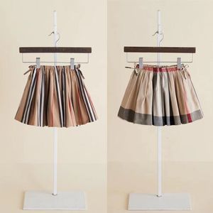 تنورات الصيف طفل الأطفال Khaki Skirt Baby Girls Print Print Plaid تنورة مطوية تنانير 230510