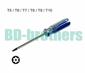 Schroevendraaier T5 T6 T7 T8 T9 T10 z otworem Torx Klucz śrubokręta PVC Zakolorowany pręt Uchwyt wkręcające narzędzie naprawy 100pcs/partia