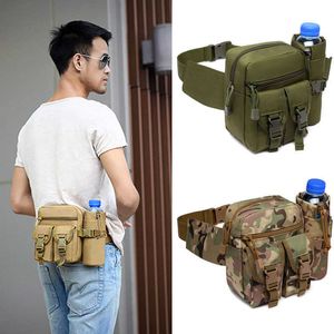 Backpacking Packs utomhus taktiska midjepaket män som vandrar ryggsäckar militär nyon vattenkokare telefonpåse armé fiske jakt klättring camping bälte väskor p230510