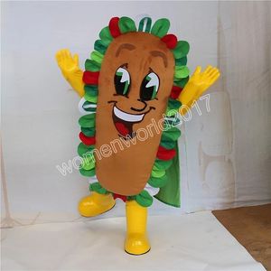 Customized Hot Dog Mascot Costume Cartoon Fursuit Outfits Party Dress Up Activity Walking Clothing Halloween