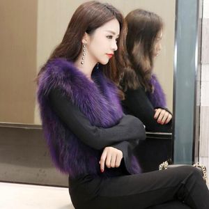 Fur New Pure 100% Real Fox Fur Short Vest Factory Low discount Drop Shipping Natural Fur Gilet Women Waistcoat sr798