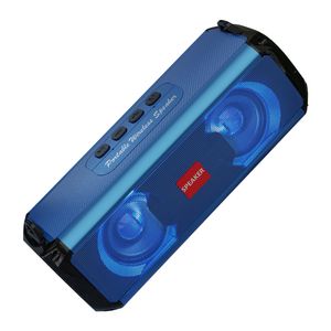 2023 Alto-falante portátil sem fio Bluetooth RGB LED Light BT 5.0 Music Player Outdoor Subwoofer integrado Suporte para cartão TF