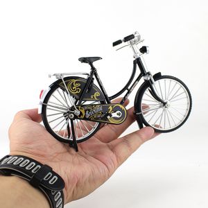 Novelty Games 1 10 Mini Model Alloy Bicycle Diecast Finger Mountain Bike Bend Adult Simulation Collection Die Cast Gifts Toys for Boys 230509