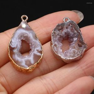 チャーム自然半貴石ペンダント不規則なagate 20x30-25x40mm for diyジュエリーネックレスイヤリングギフト